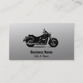 オートバイ名刺 |黒グラデーション銀 コーリングカード