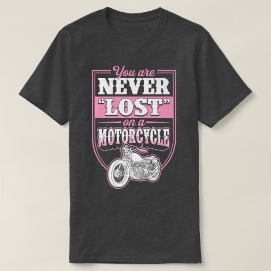 オートバイ失ったのバイクもしくは自転車に乗る人Q Tシャツ (デザイン正面)