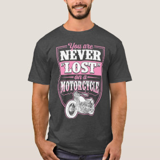 オートバイ失ったのバイクもしくは自転車に乗る人Q Tシャツ