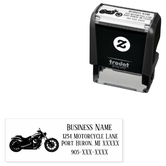 オートバイ差出人住所スタンプ セルフインキングスタンプ (インサイチュ)