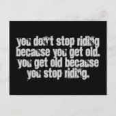 オートバイ引用文あなたが乗っストップていない ポストカード (正面)