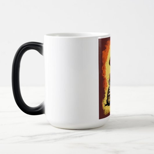 オートバイ愛好家のための理想的な贈り物。 モーフィングマグカップ (左)