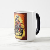 オートバイ愛好家のための理想的な贈り物。 モーフィングマグカップ (正面右)