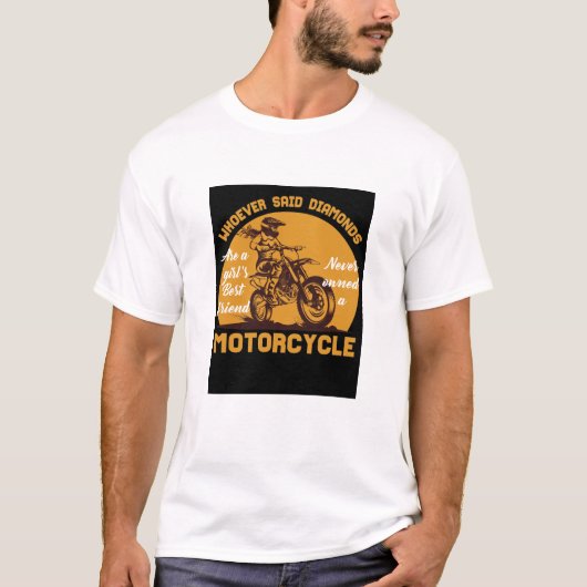 オートバイ最高のフレンドバイクもしくは自転車に乗る人ガールティー Tシャツ (正面)