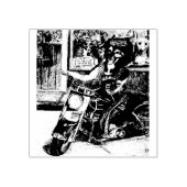 オートバイ犬 ラバースタンプ (インプリント)