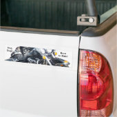 オートバイ生まれホッグドッグにラッセル・テリア バンパーステッカー (トラック上)