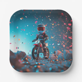 オートバイ紙プレート | ボーイズ誕生日パーティー ペーパープレート