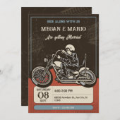 オートバイ結婚ライダー 招待状 (正面/裏面)