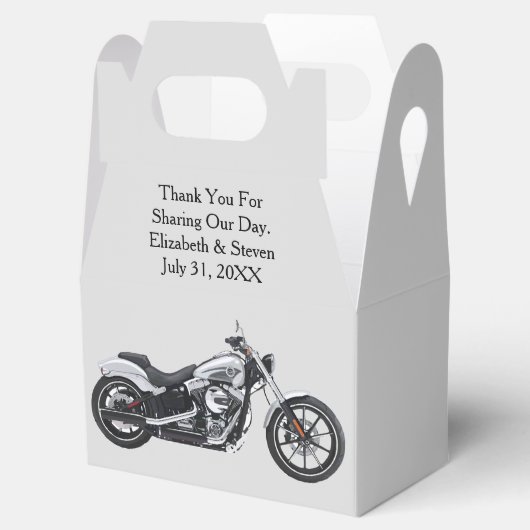 オートバイ結婚式の引き出物ボックス フェイバーボックス (オープン)