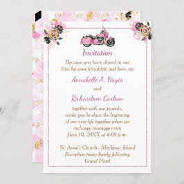 オートバイ結婚式招待状 招待状