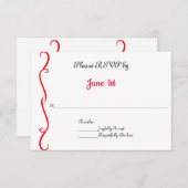 オートバイ結婚式招待状RSVPカード 出欠カード (正面/裏面)