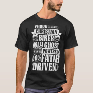 オートバイ誇りを持ったクリスチャンバイクもしくは自転車に乗る人信仰ドリブン1 Tシャツ