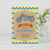 オートバイ誕生日招待状カード 招待状 (スタンド正面)