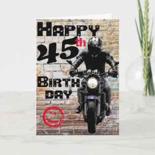 オートバイ誕生日45thスチル得Itカスタム カード