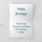 オートバイ誕生日 カード (内部)