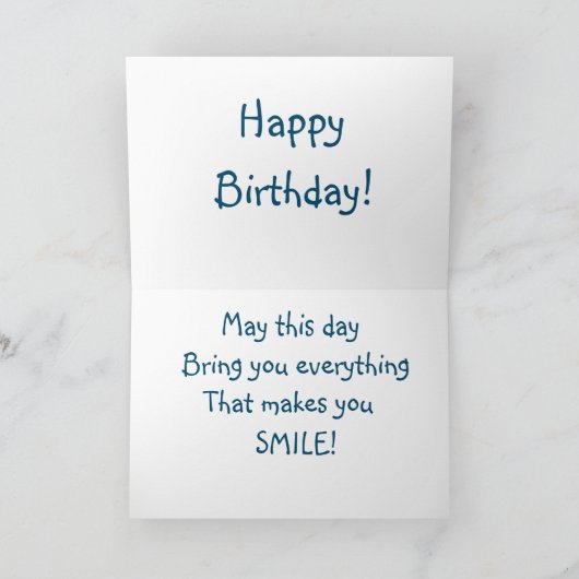 オートバイ誕生日 カード (内部)