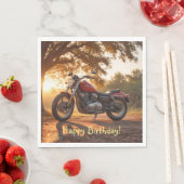 オートバイ誕生日 スタンダードランチョンナプキン (インサイチュ)