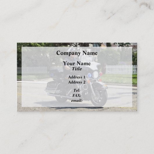 オートバイ警官 名刺 (正面)