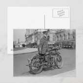 オートバイ警官 1922年 ポストカード (正面/裏面)