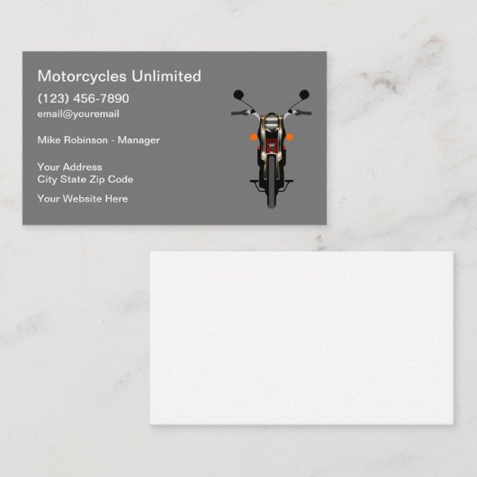 オートバイ販売業者 名刺 (正面/裏面)