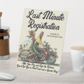 オートバイ走トランプのポーカーパーソナライズされたイベントチェックイン 台座サイン (インサイチュ)