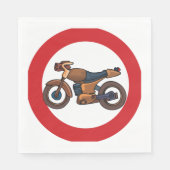 オートバイ道路標識なし スタンダードランチョンナプキン (正面)