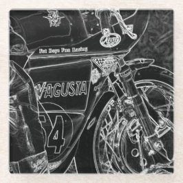 オートバイ1のコースターケルム ガラスコースター