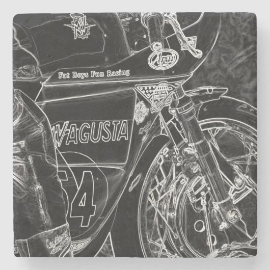 オートバイ1のコースターケルム ストーンコースター (正面)