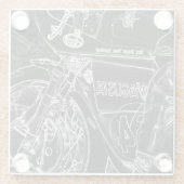 オートバイ1コアシュテルカ ガラスコースター (裏面)