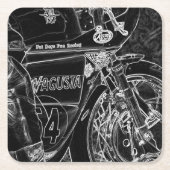 オートバイ1コアステラ スクエアペーパーコースター (正面)