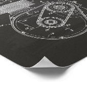 オートバイ1943特許技術Chalkboard ポスター (角)