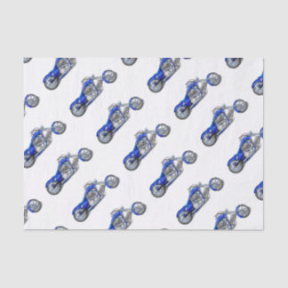 オートバイ1 -青い 薄葉紙