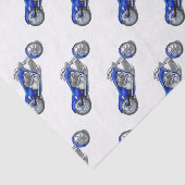 オートバイ1 -青い 薄葉紙 (詳細)