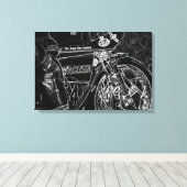 オートバイ1 24x16 (60x40cm)ワッカ キャンバスプリント (インサイチュ (ウッドフロア))
