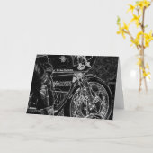 オートバイ1 gca カード (黄色い花)