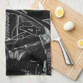 オートバイ1 ktcna キッチンタオル (四つ折り)