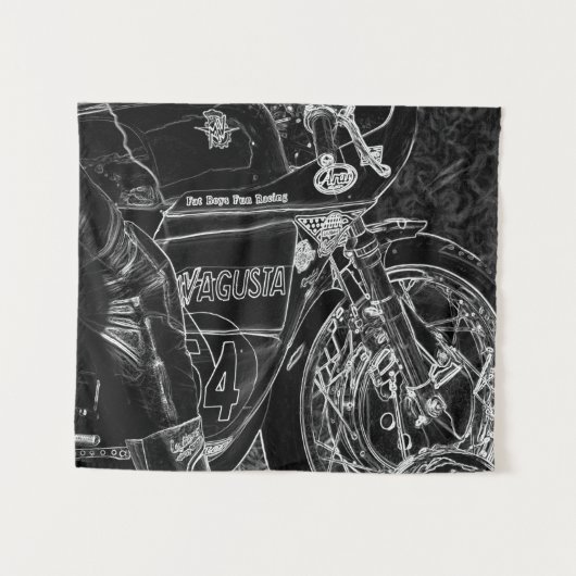 オートバイ1 wta タペストリー (正面(横))