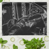 オートバイ1ktcnm キッチンタオル (折り畳み)