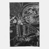 オートバイ1ktcnm キッチンタオル (縦)