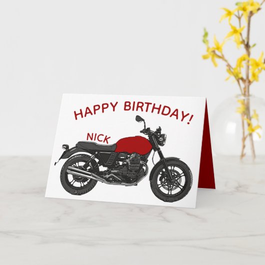 オートバイ カード (黄色い花)