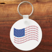 オートバイ・シャドー・フラッグ・ウェーブ キーホルダー (正面)