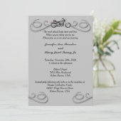 オートバイ&シルバースワーズ結婚式招待状 招待状 (スタンド正面)