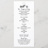 オートバイ&シルバーハートバイクもしくは自転車に乗る人結婚式 プログラム (裏面)