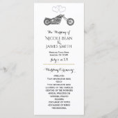 オートバイ&シルバーハートバイクもしくは自転車に乗る人結婚式 プログラム (正面)