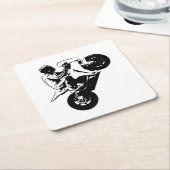 オートバイ スクエアペーパーコースター (アングル)