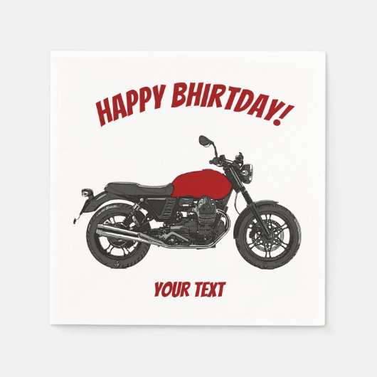 オートバイ スタンダードカクテルナプキン (正面)
