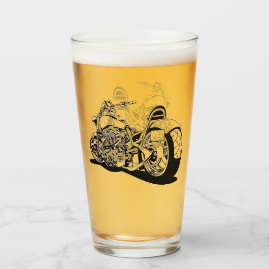 オートバイ タンブラーグラス (ドリンク正面)