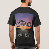 オートバイ – バイクもしくは自転車に乗る人- SRF Tシャツ (裏面)