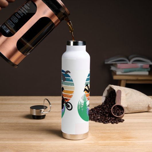 オートバイ、パラシュート、アウトドア ウォーターボトル (コーヒー)