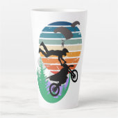 オートバイ、パラシュート、アウトドア カフェラテマグ (正面)